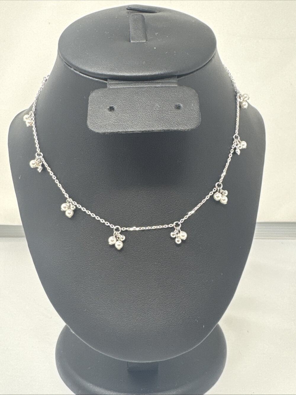Touchstone Crystal Pearl Array Necklace Swarovski Rhodium New w Box